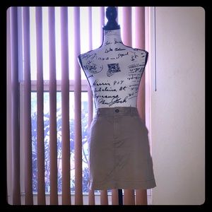 Old Navy khaki mini skirt.
